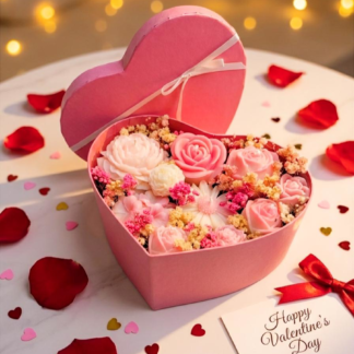 Bouquet Saint-Valentin Cœur - Création Artisanale